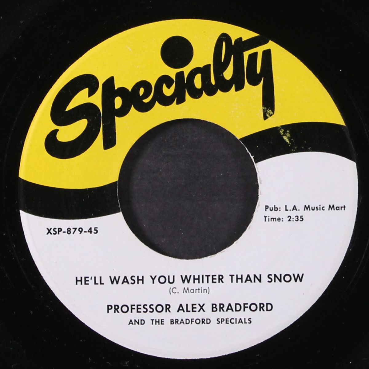 he'll wash you whiter than snow by ALEX BRADFORD