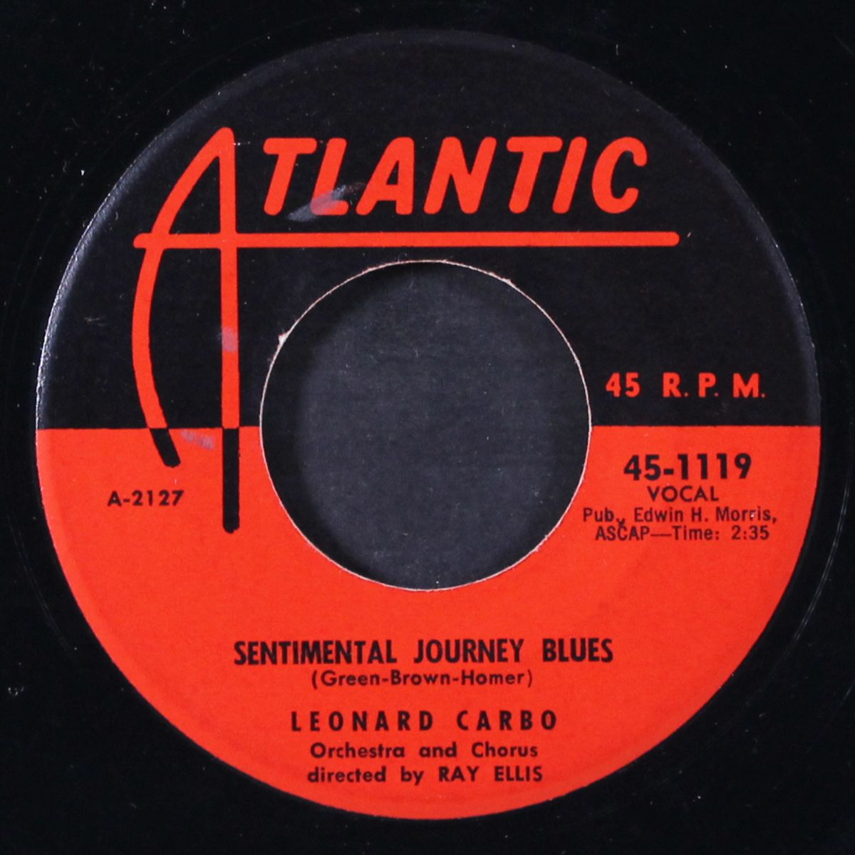 my love, your love / sentimental journey blues by LEONARD CARBO