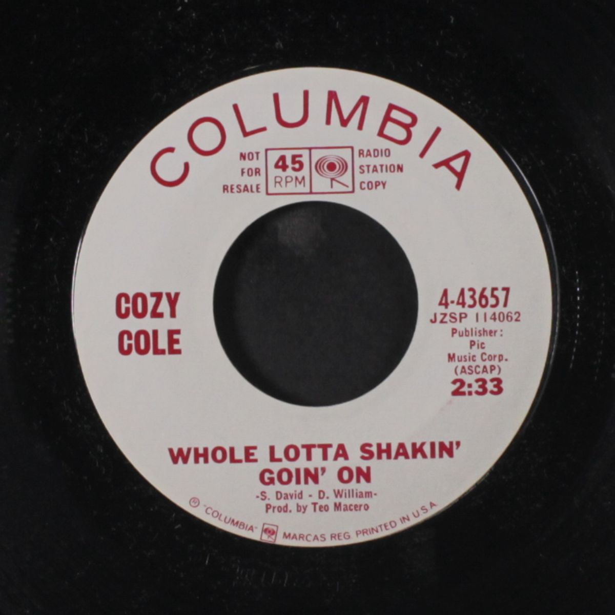 whole lotta shakin' goin' on / watch it by COZY COLE