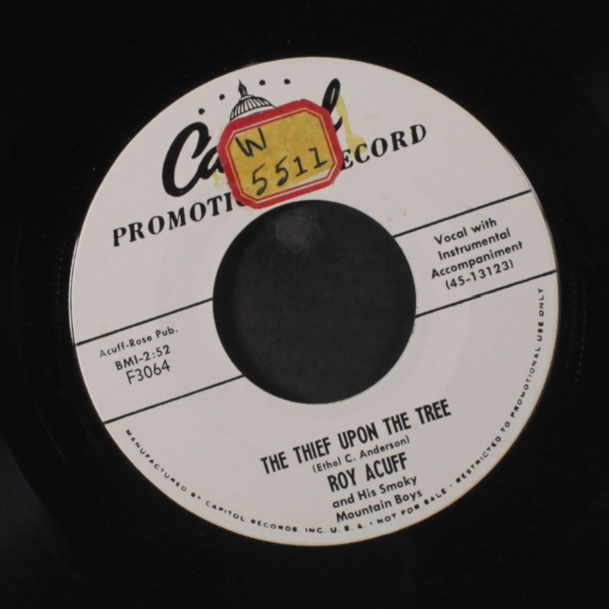 the thief upon the tree / don't judge your neighbor by ROY ACUFF