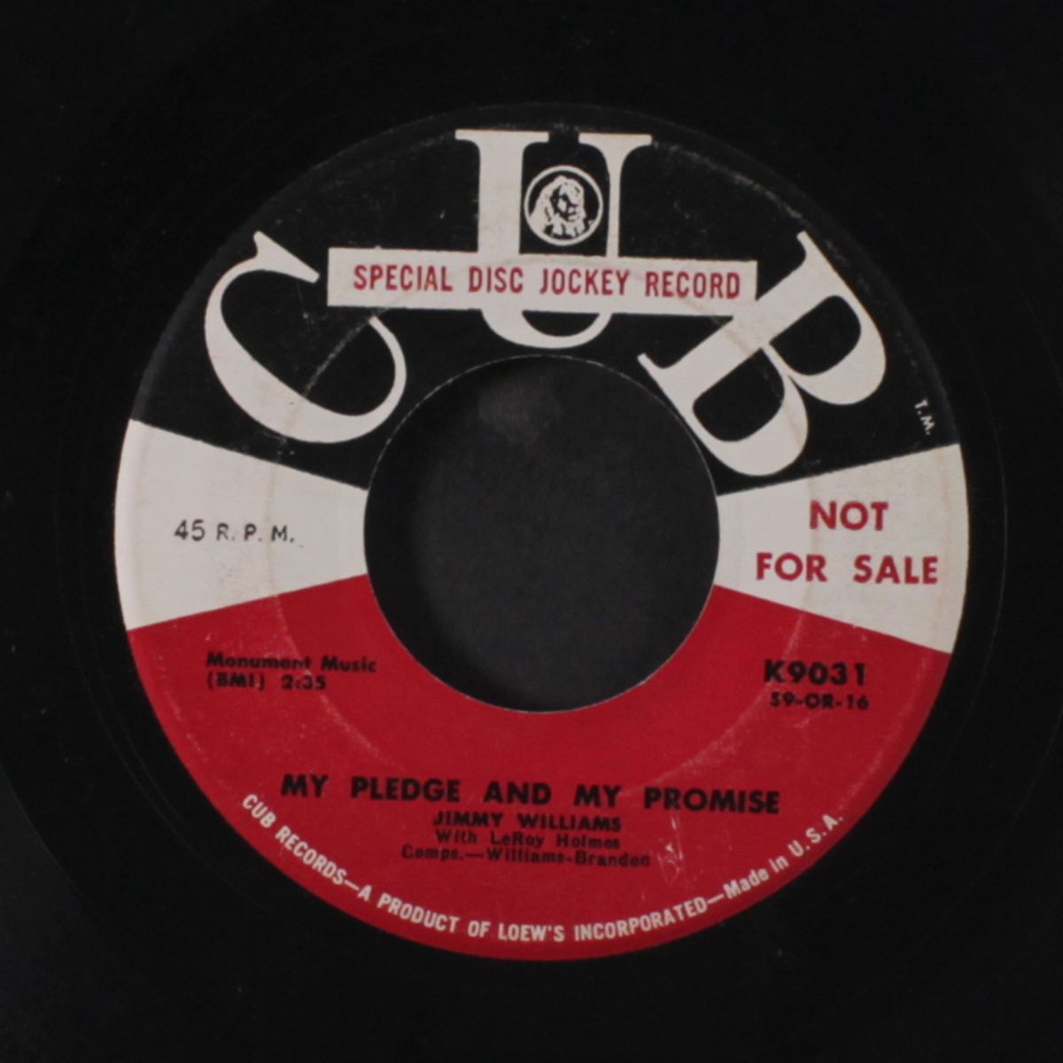 my pledge and my promise / keep me with you by JIMMY WILLIAMS