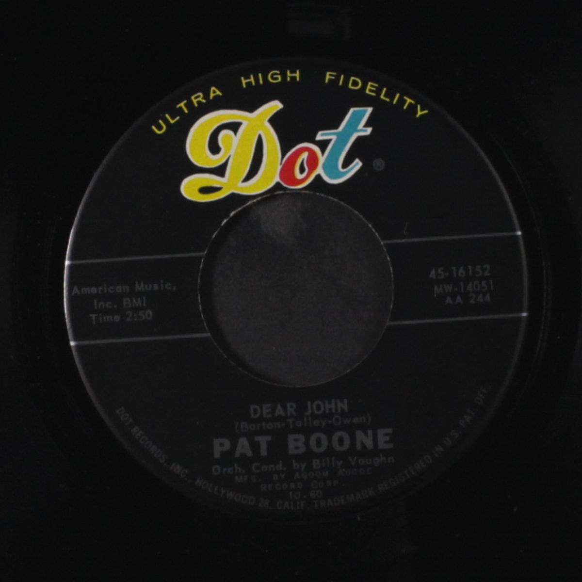 dear john / alabam by PAT BOONE