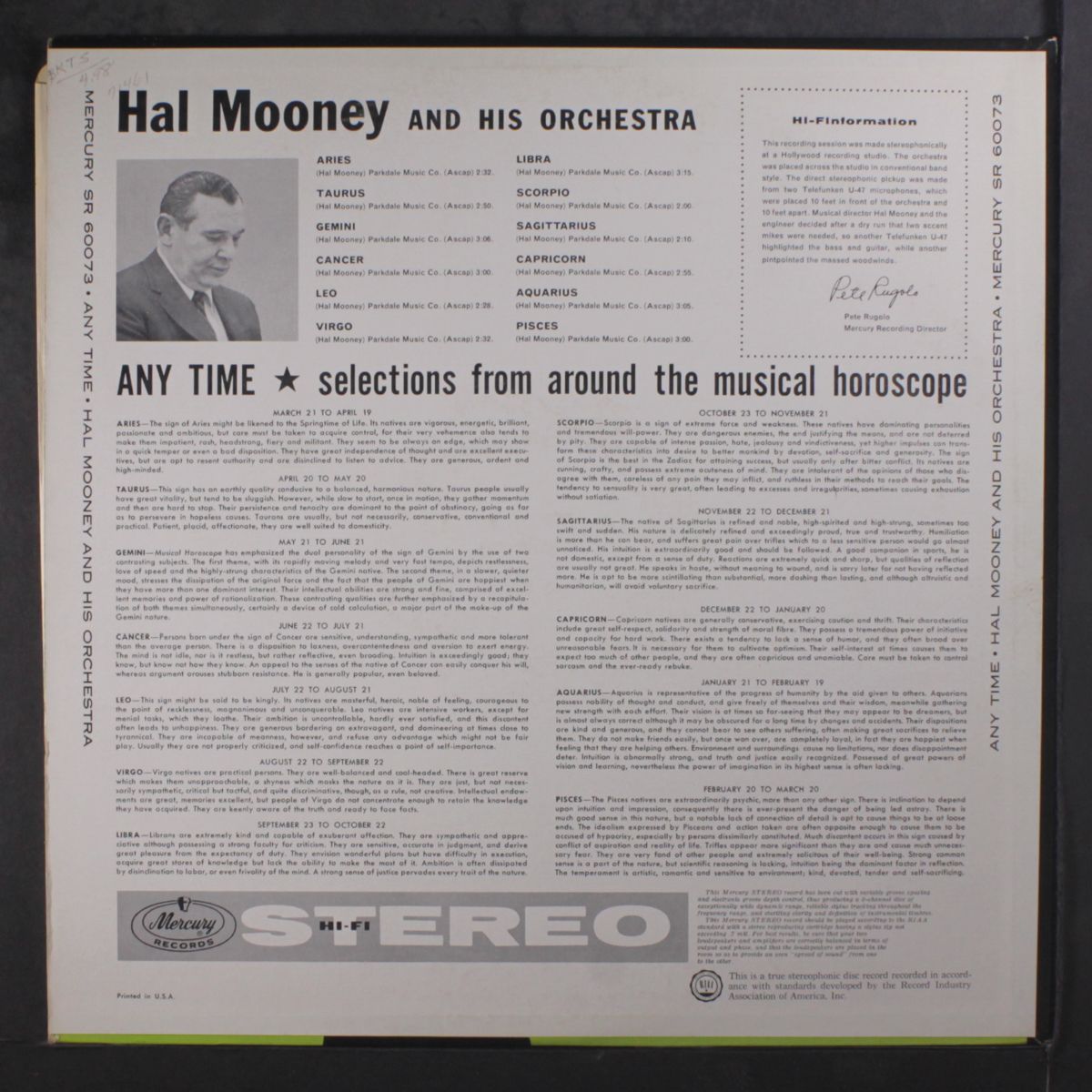 any time by HAL MOONEY