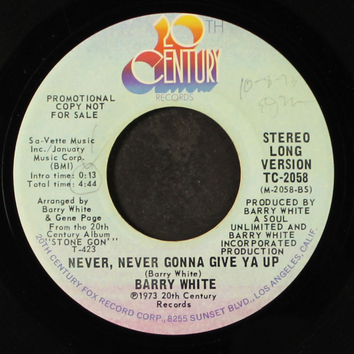never, never gonna give ya up / short by BARRY WHITE