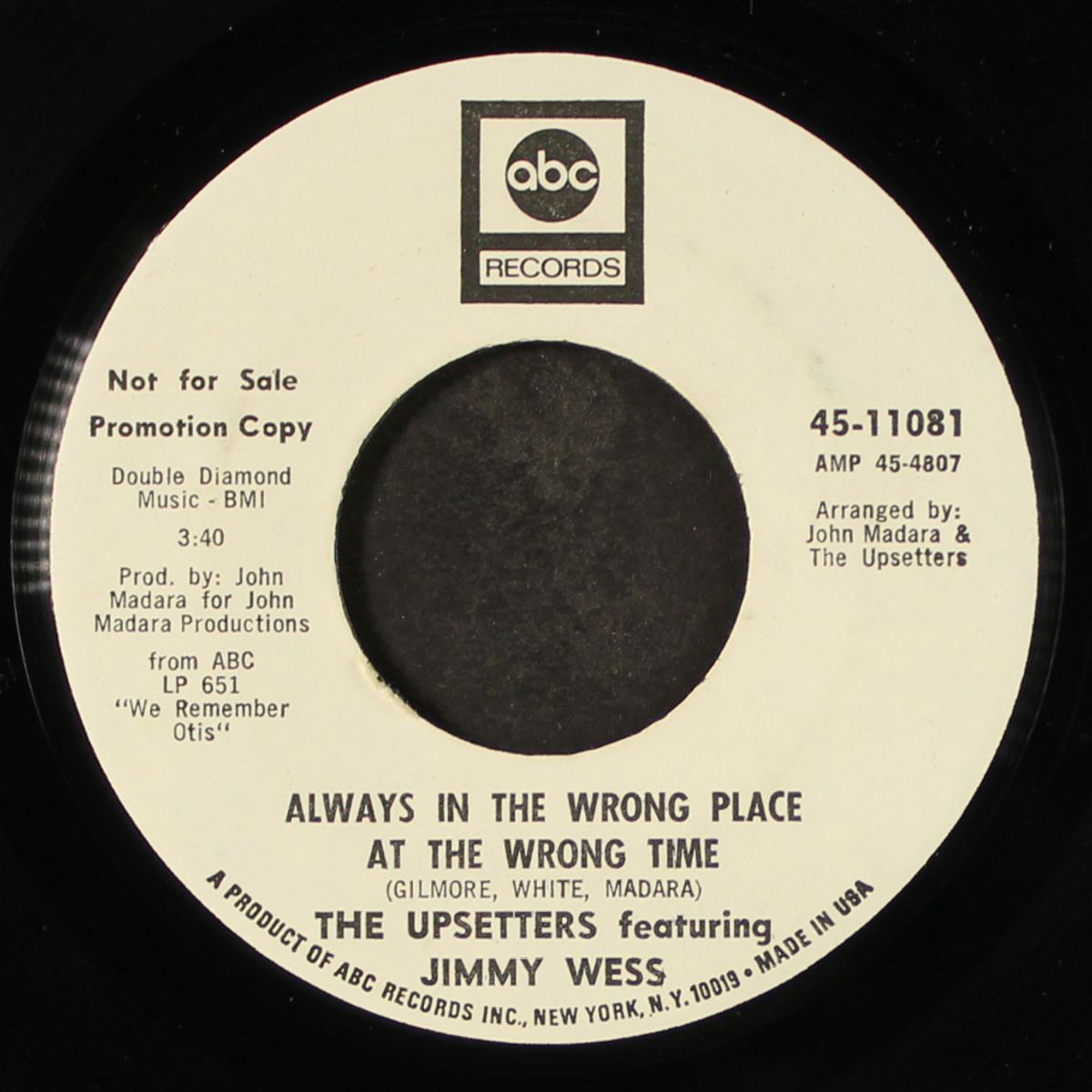 tossin' & turnin' / always in the wrong place at the wrong time by UPSETTERS