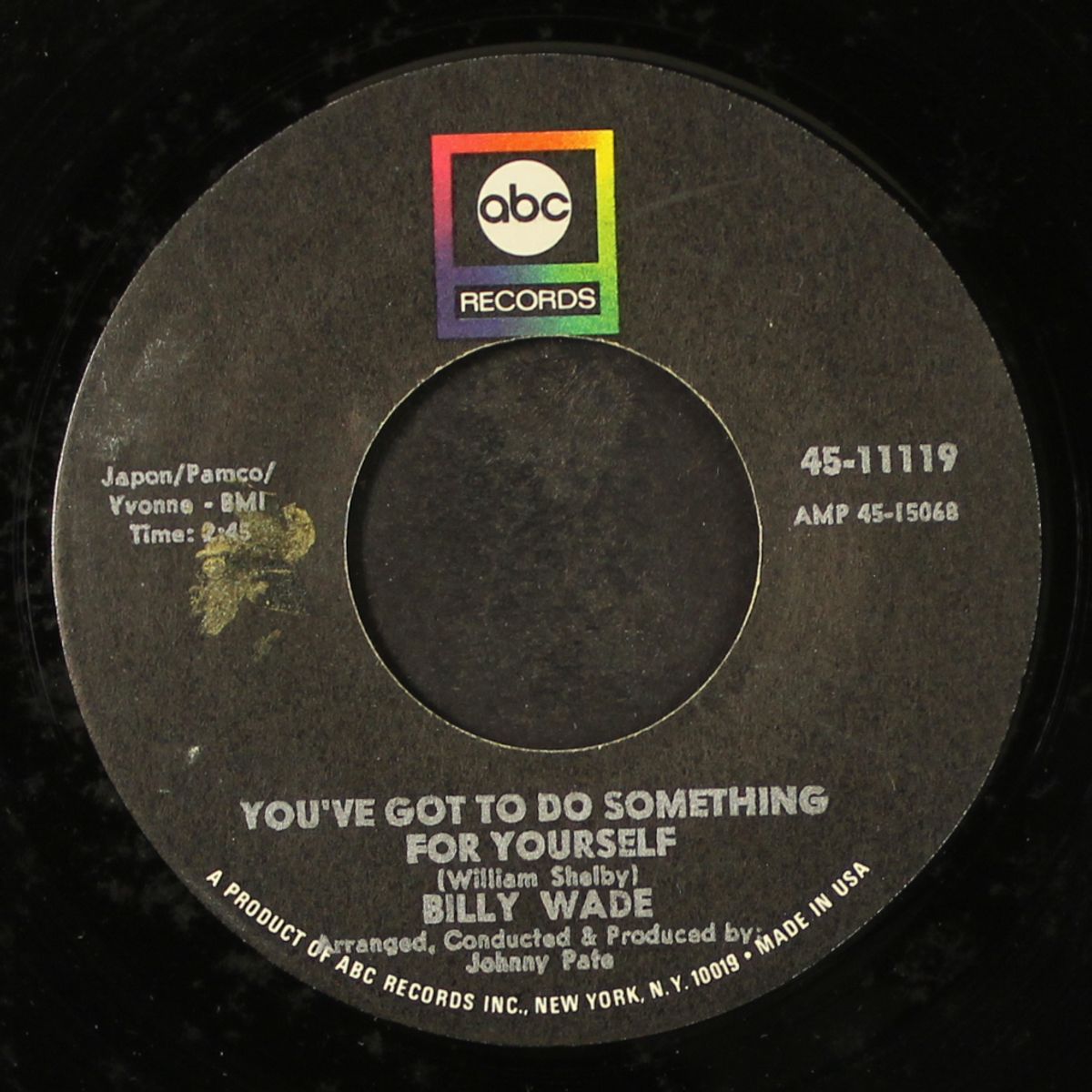 i can't help it baby / you've got to do something for yourself by BILLY WADE