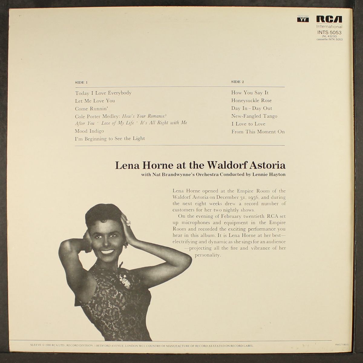 at the waldorf astoria by LENA HORNE