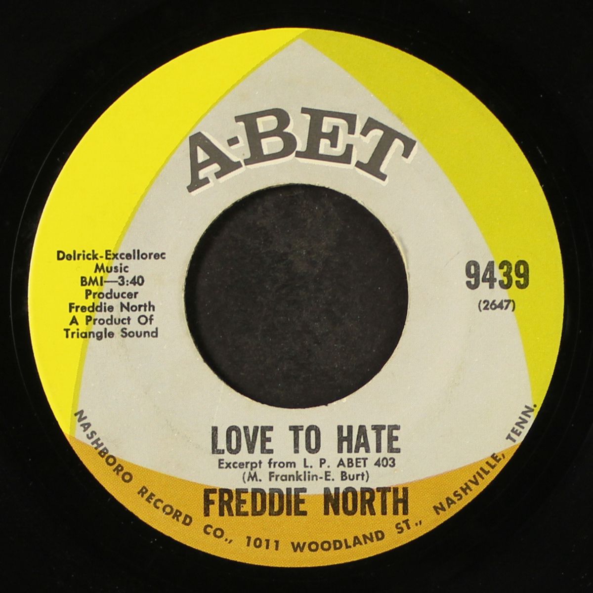 love to hate / thank that woman by FREDDIE NORTH