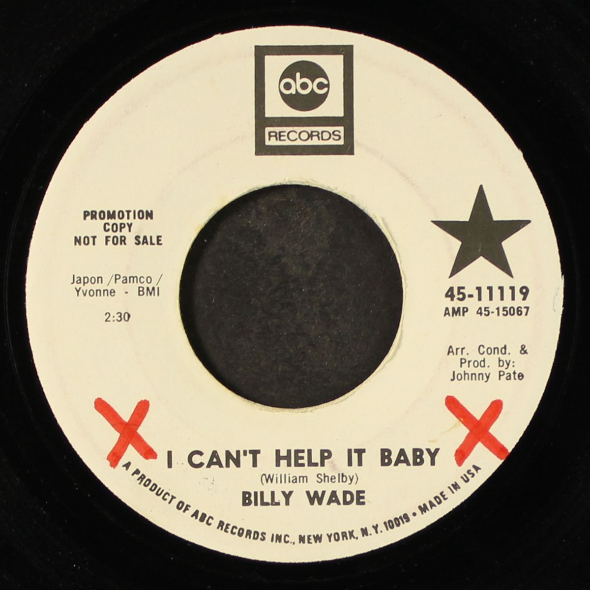 i can't help it baby by BILLY WADE