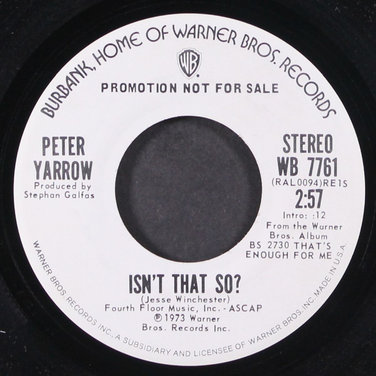 isn't that so? / mono by PETER YARROW