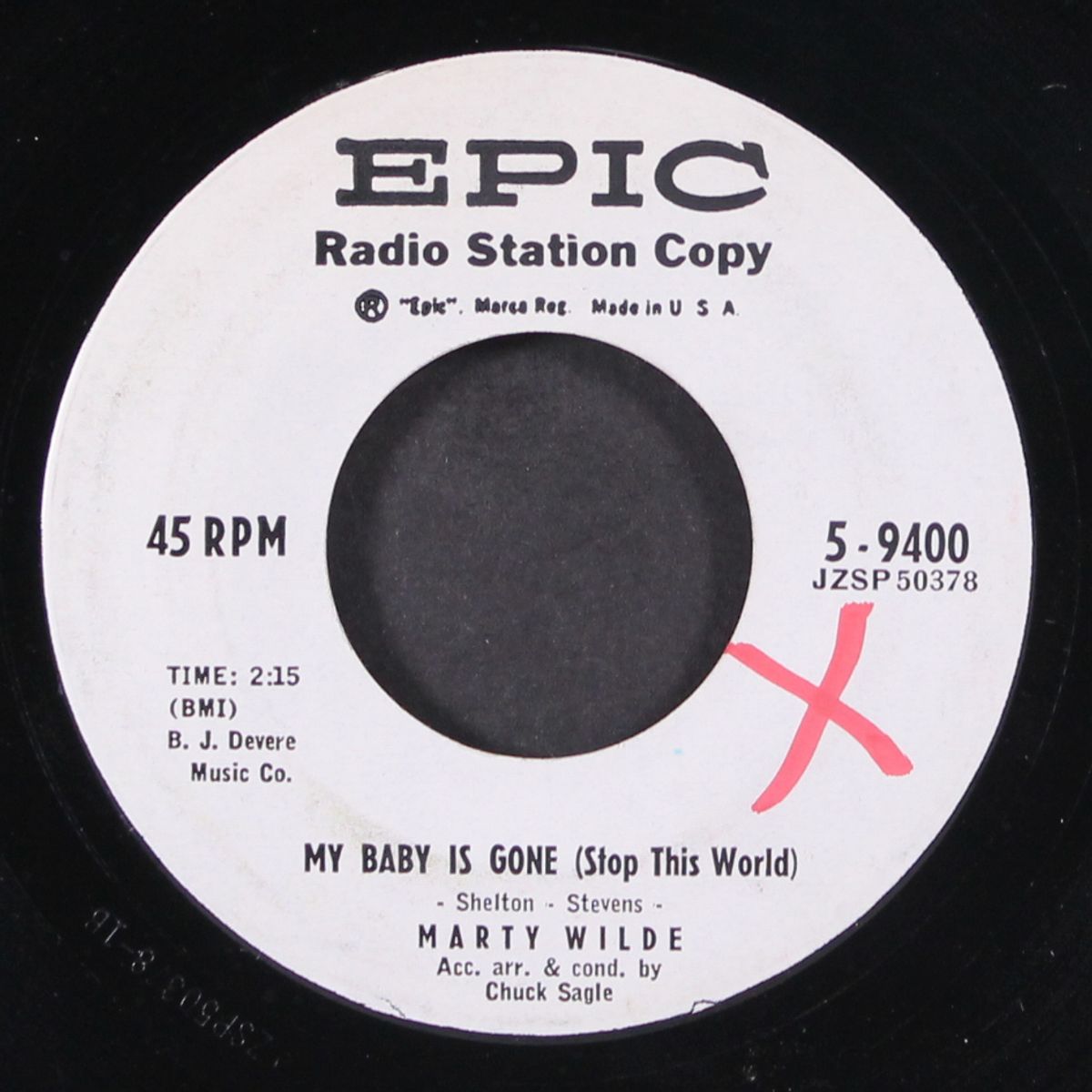 my baby is gone / angry by MARTY WILDE