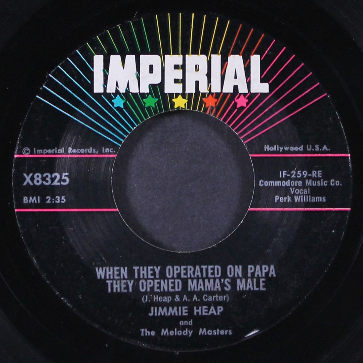 wild side of life / when they operated on papa... by JIMMY HEAP & MELODY MASTERS