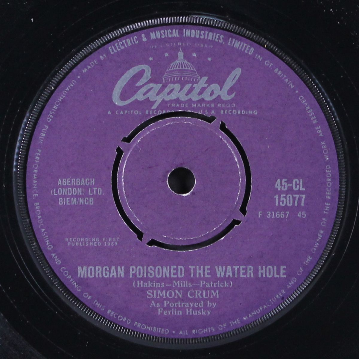 morgan poisoned the water hole / i fell out of love with love by SIMON CRUM