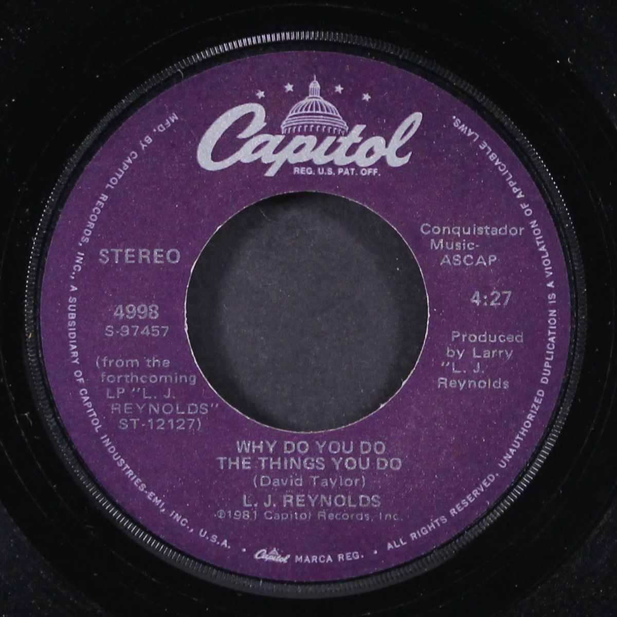 ain't no woman like my baby / why do you do the things you do by L.J. REYNOLDS