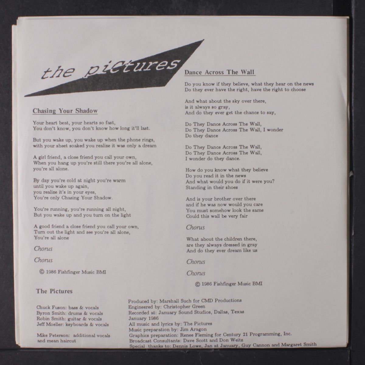 dance across the wall / chasing your shadow by PICTURES