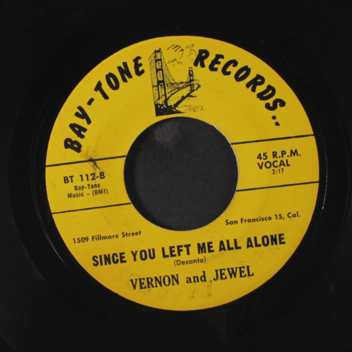 it hit me where it hurts / since you left me all alone by VERNON & JEWEL