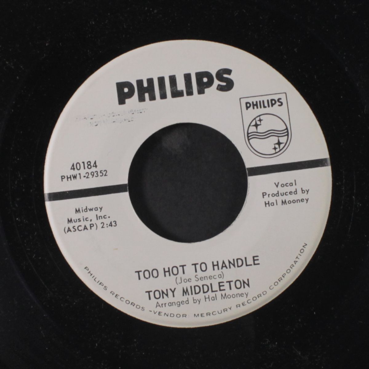 i just couldn't help myself / too hot to handle by TONY MIDDLETON