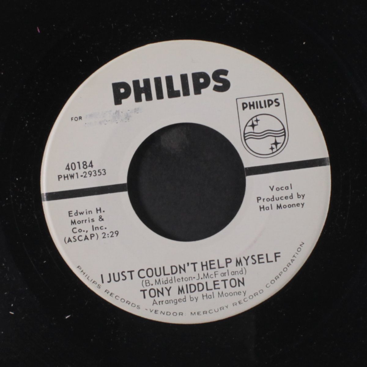 i just couldn't help myself / too hot to handle by TONY MIDDLETON