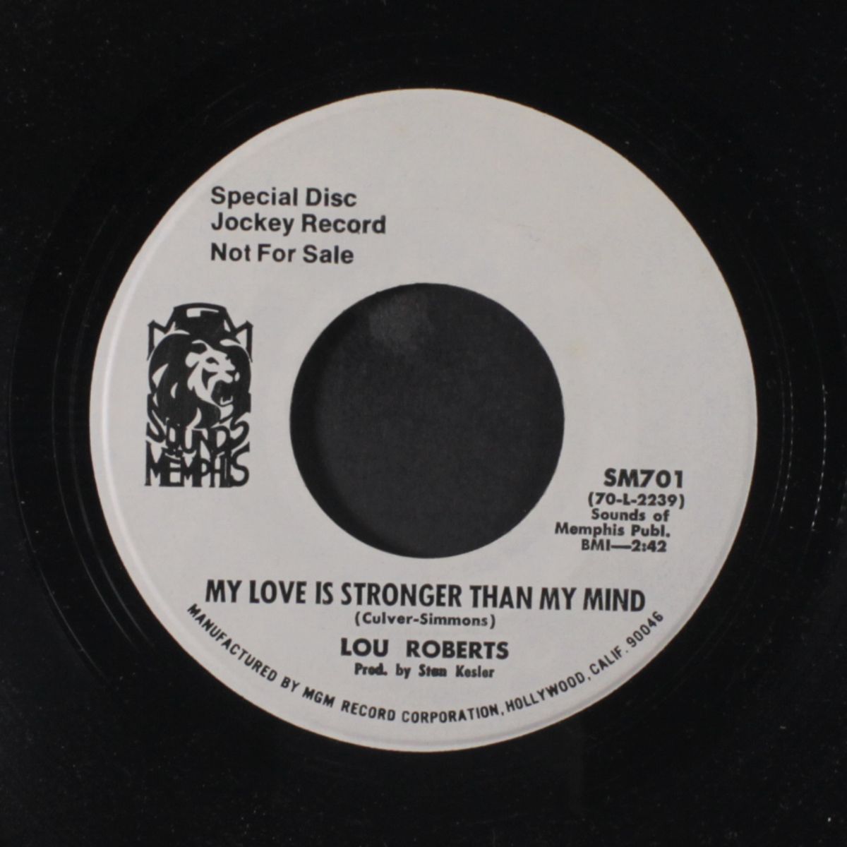 cold, cold heart / my love is stronger than my mind by LOU ROBERTS