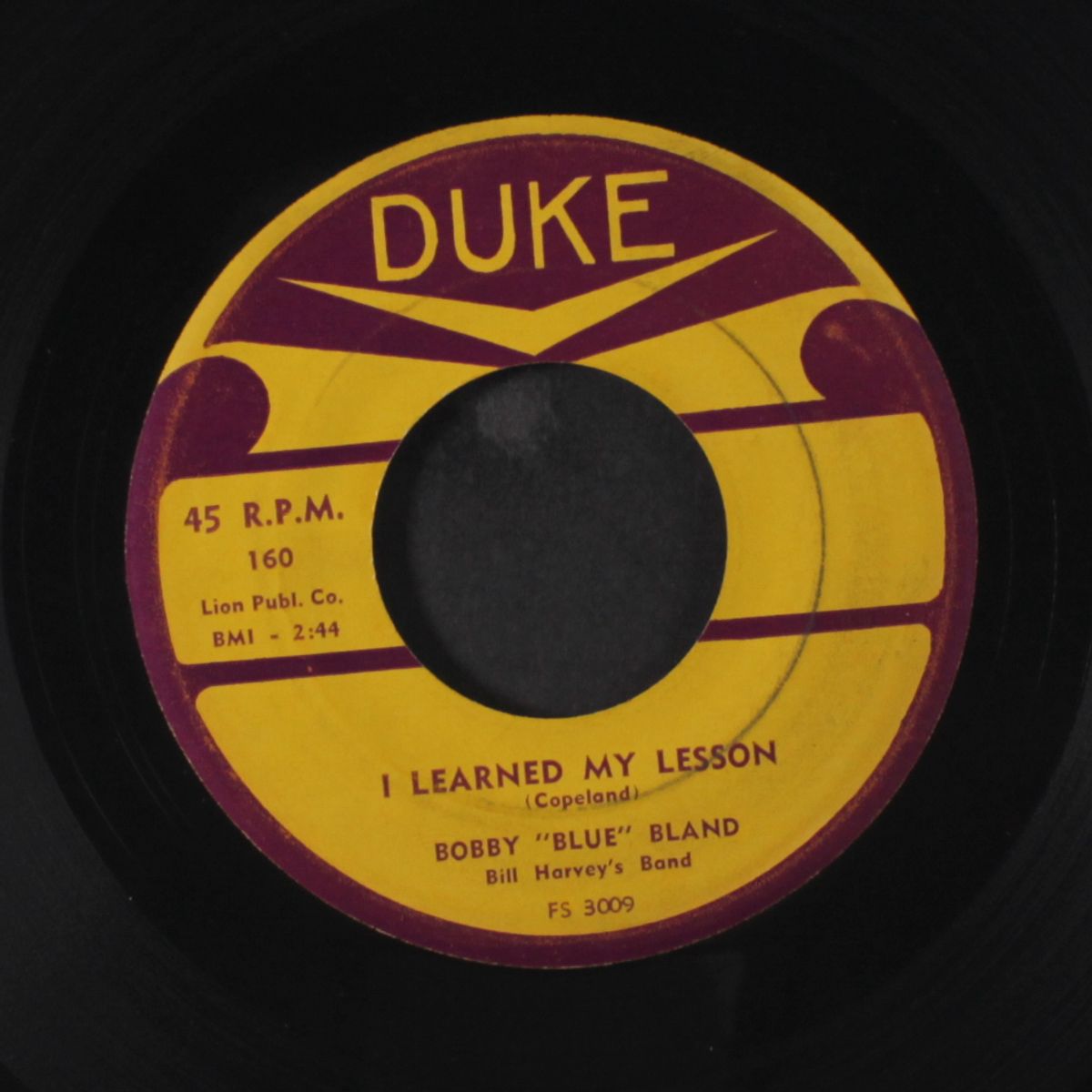 i learned my lesson / i don't believe by BOBBY BLAND