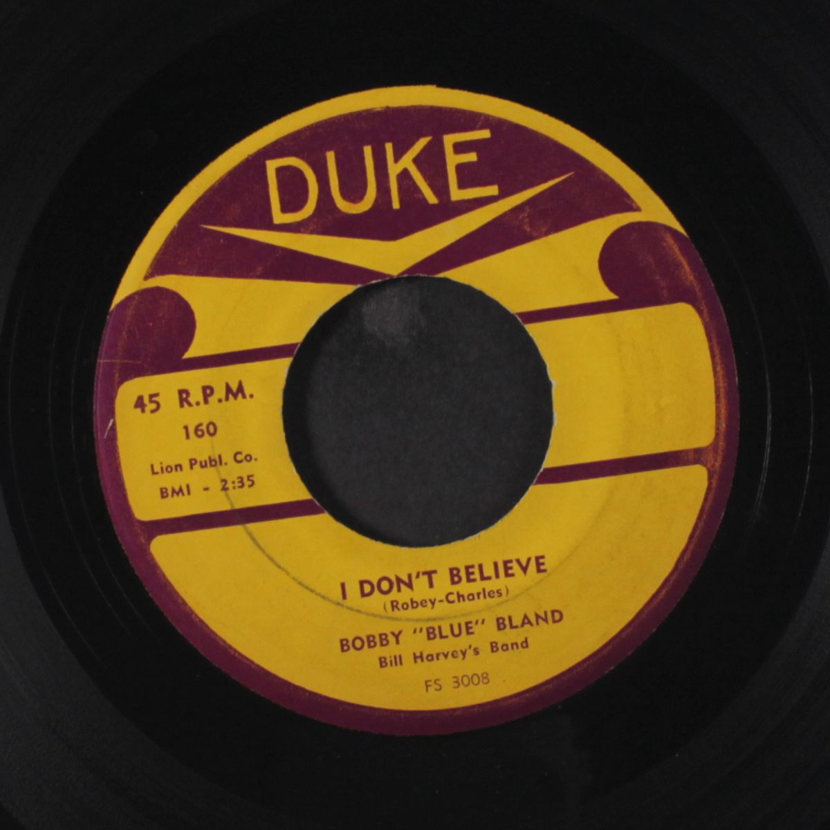 i learned my lesson / i don't believe by BOBBY BLAND