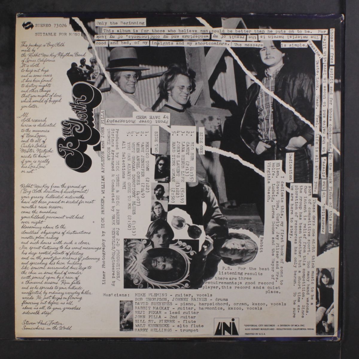 bug cloth by RABBIT MACKAY & THE SOMIS RYTHM BOYZE
