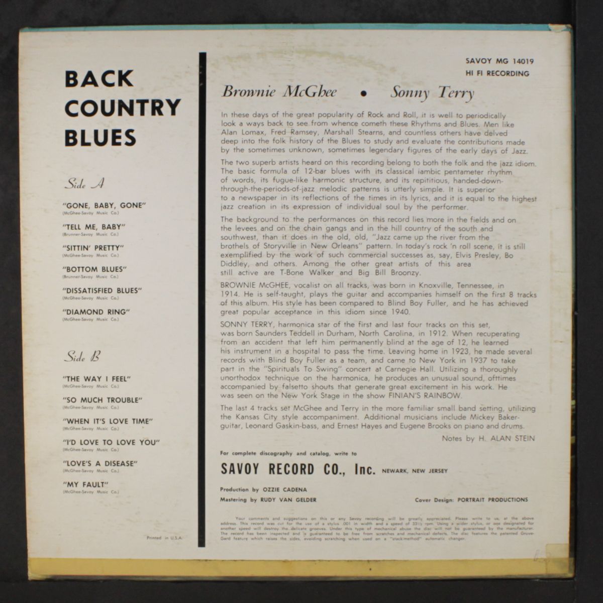 back country blues by BROWNIE MCGHEE & SONNY TERRY