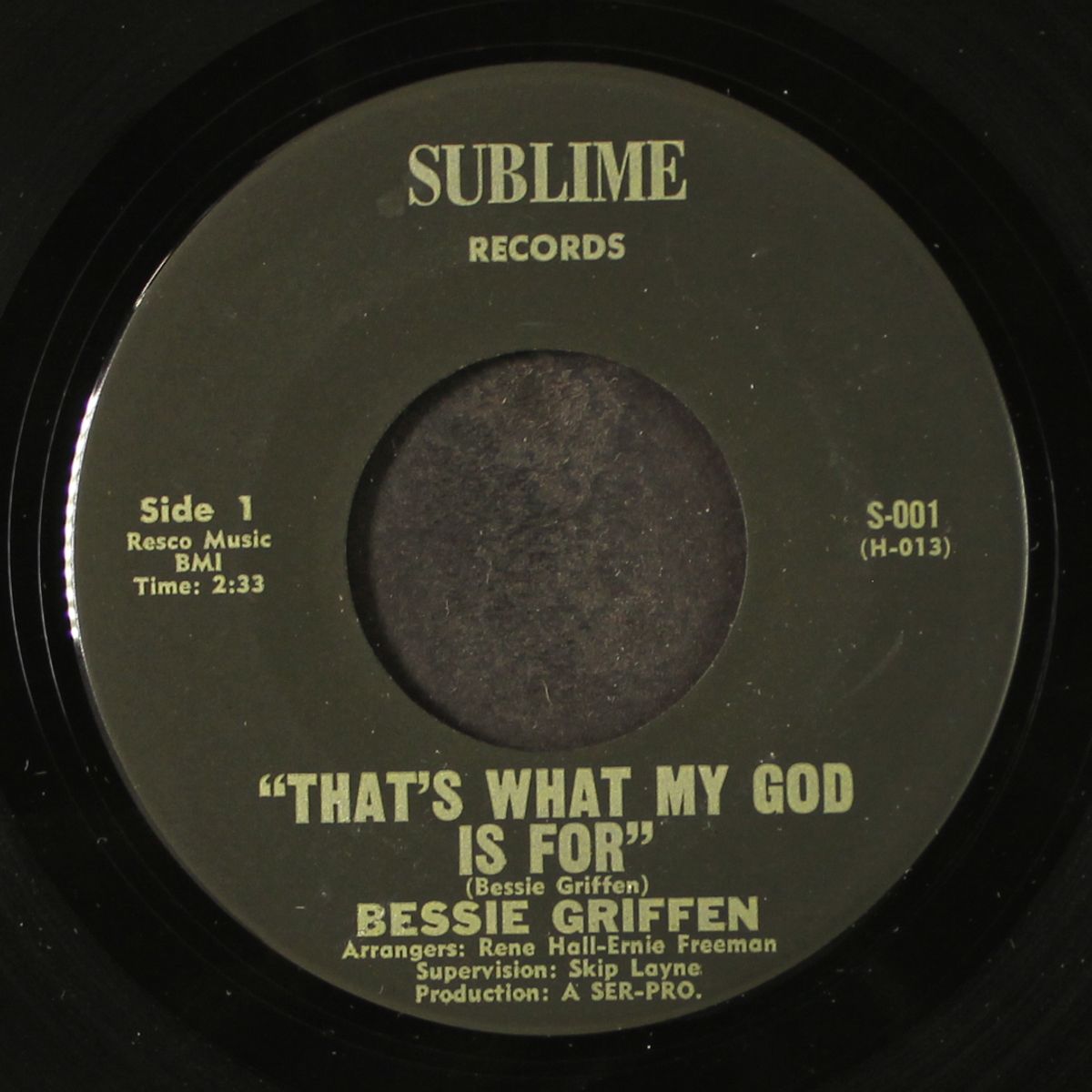 that's what my god is for / holy manna by BESSIE GRIFFIN