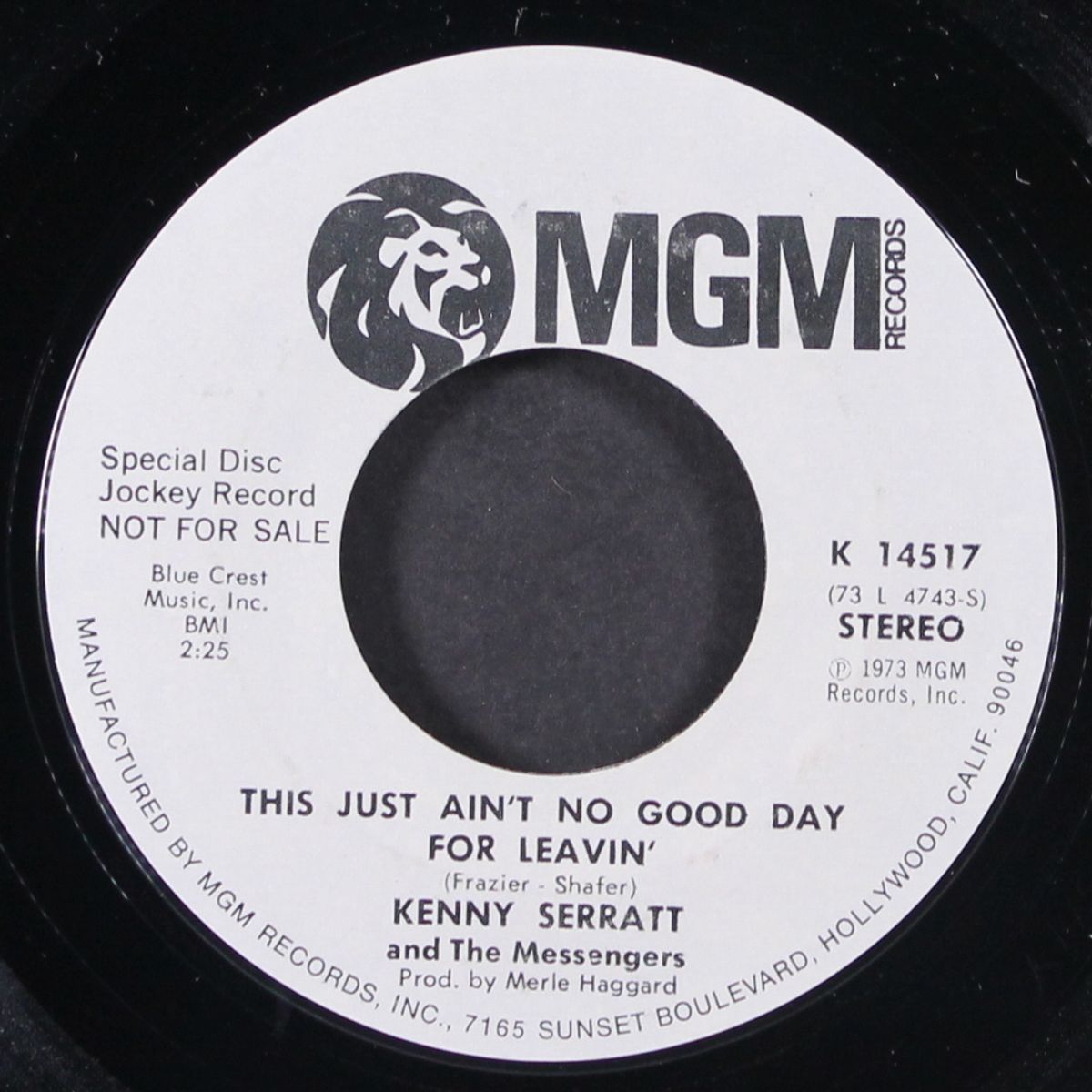 this just ain't no good day for leavin' / mono by KENNY SERRATT