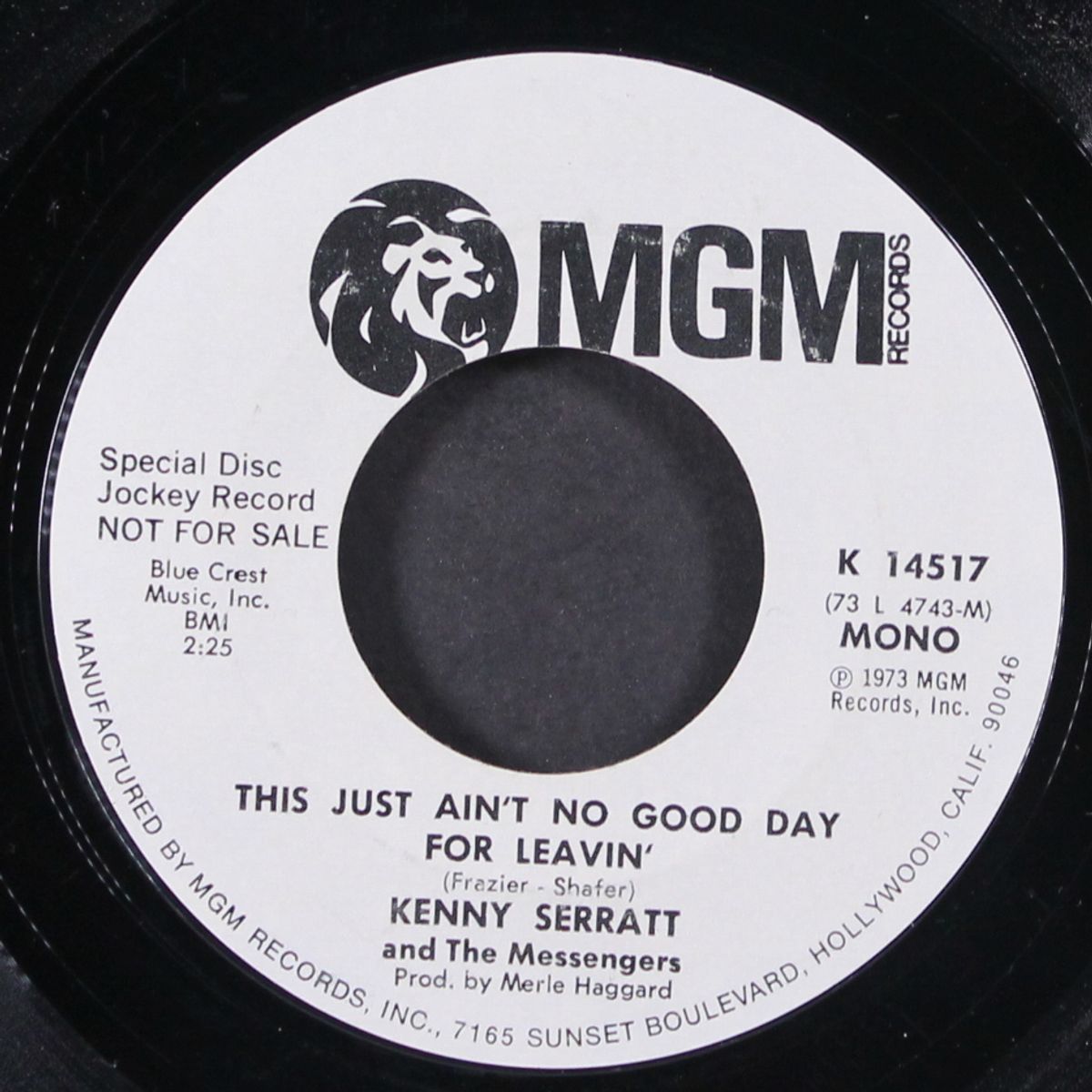this just ain't no good day for leavin' / mono by KENNY SERRATT