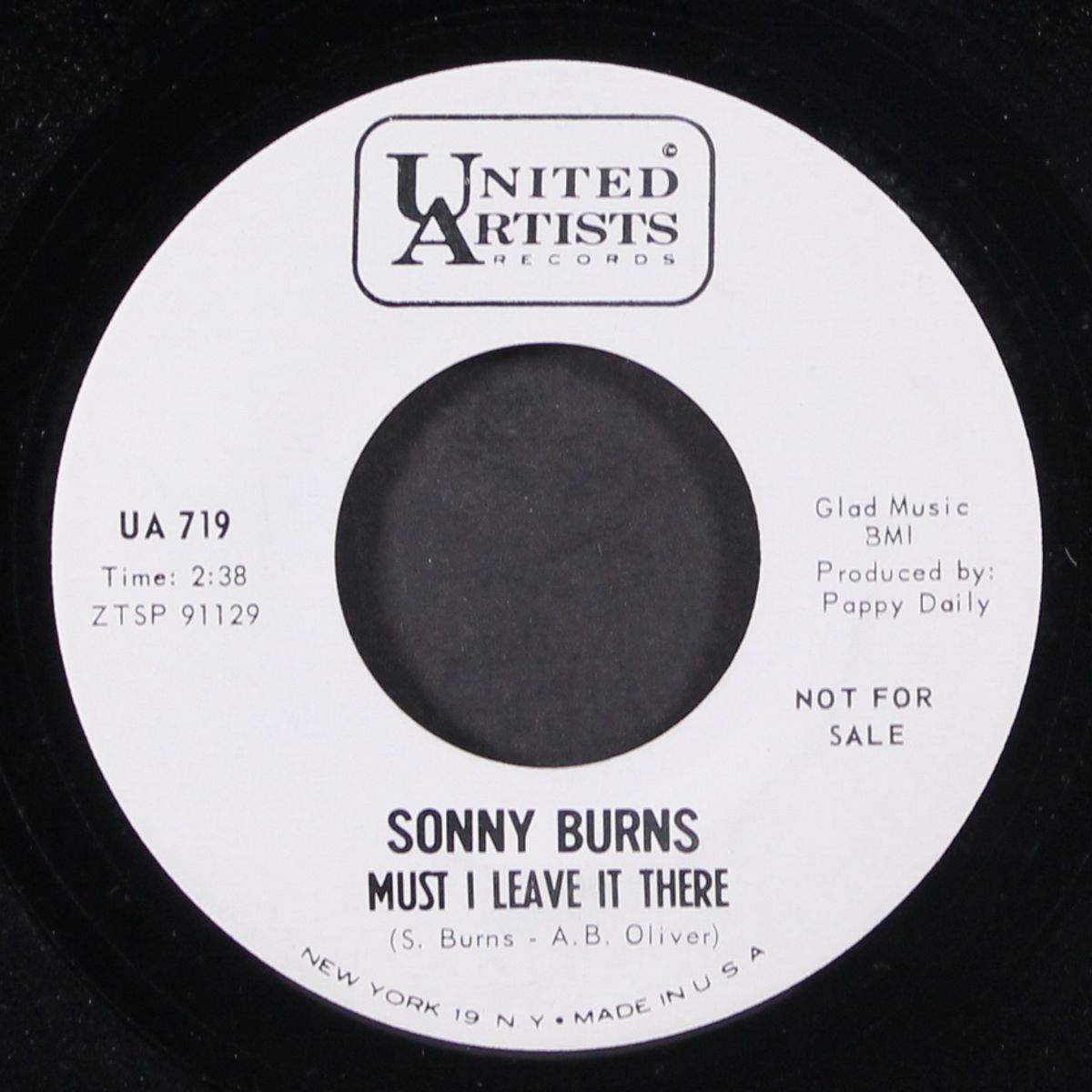 must i leave it there / room next to mine by SONNY BURNS