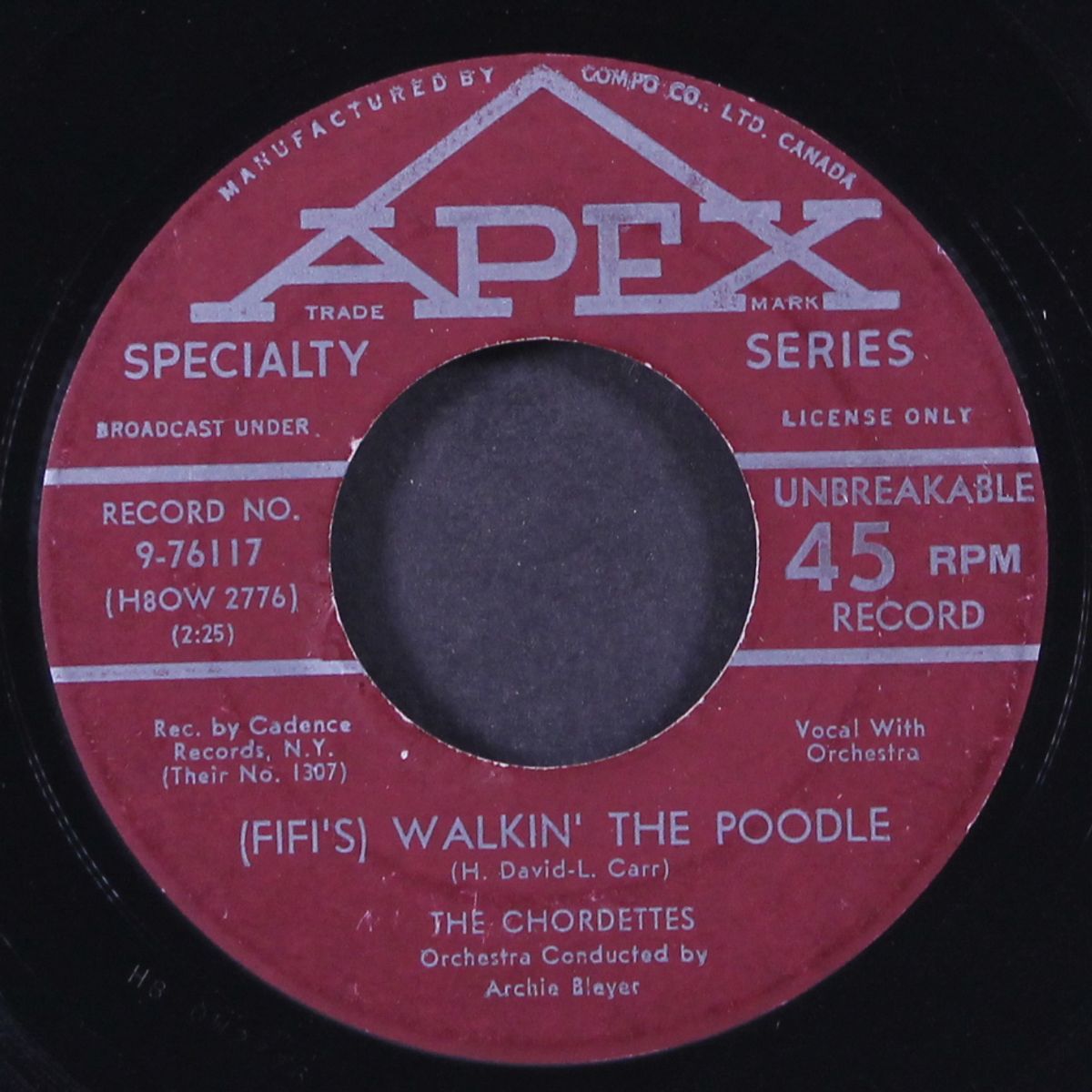 come home to my arms / walkin' the poodle by CHORDETTES