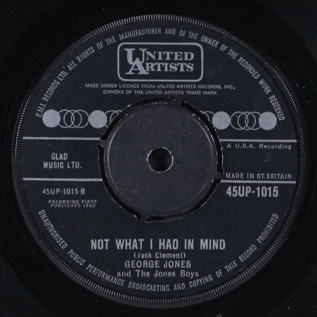 not what i had in mind / i saw me by GEORGE JONES
