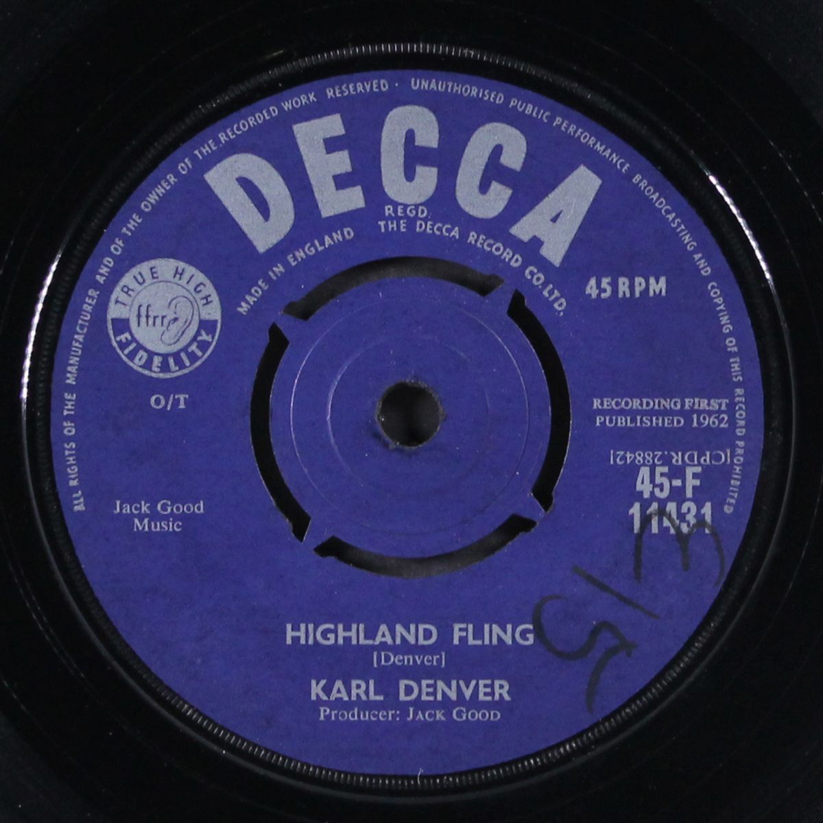 never goodbye / highland fling by KARL DENVER
