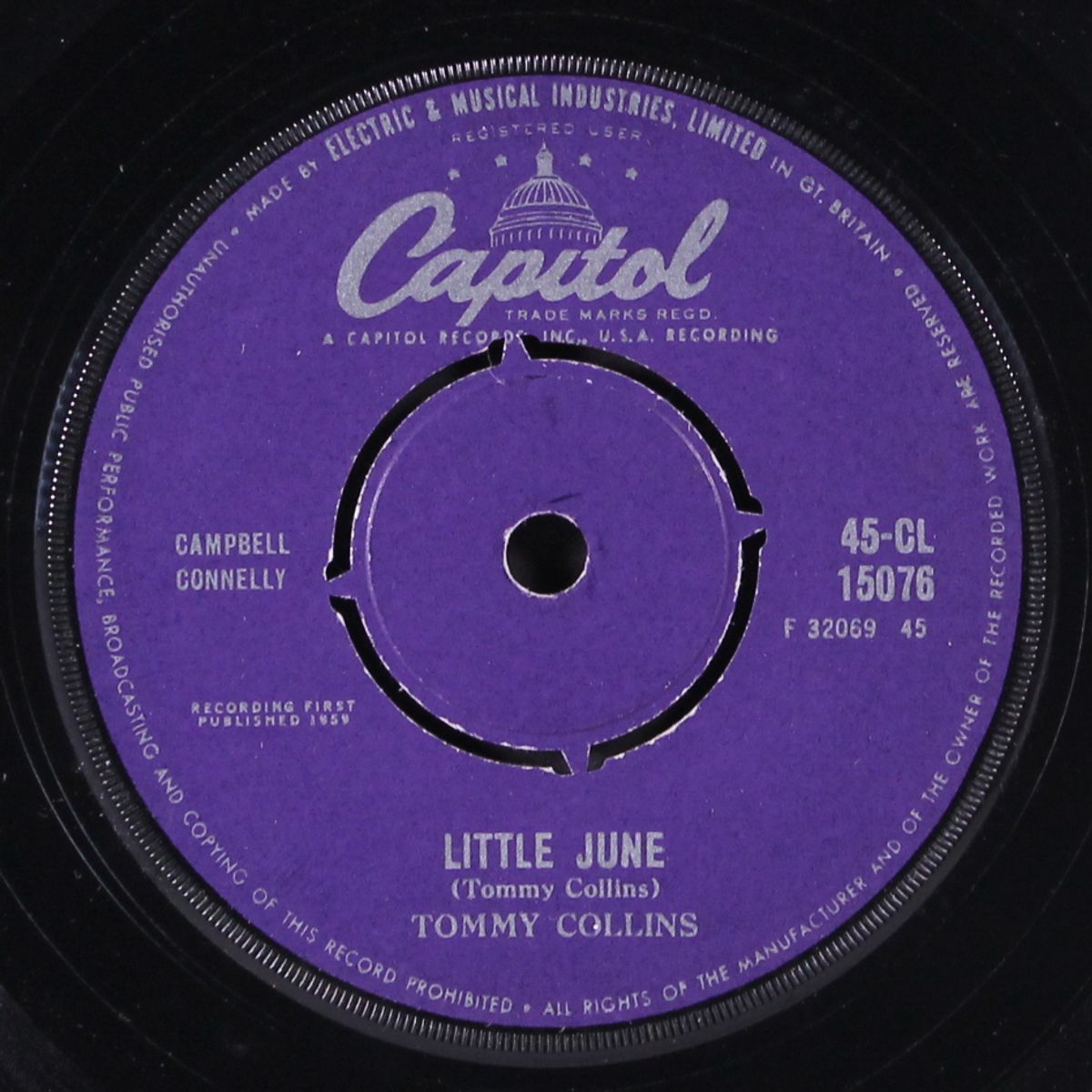 a hundred years from now / little june by TOMMY COLLINS