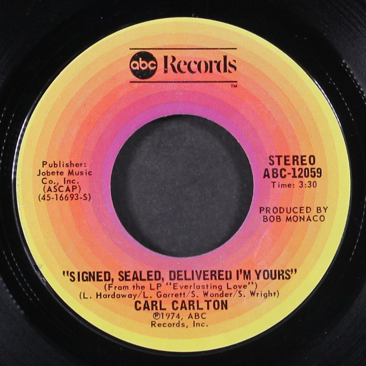 smokin' room / signed sealed delivered i'm yours by CARL CARLTON