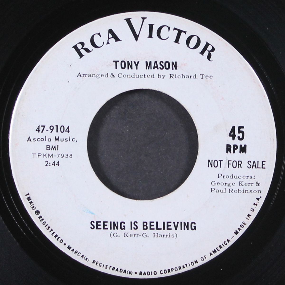 take good care / seeing is believing by TONY MASON