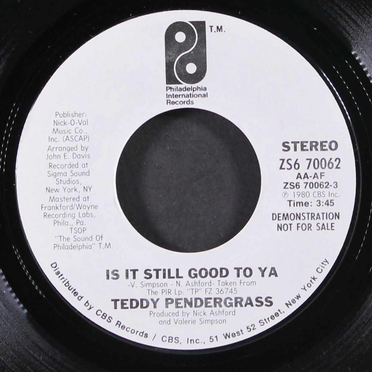 is it still good to ya / same by TEDDY PENDERGRASS