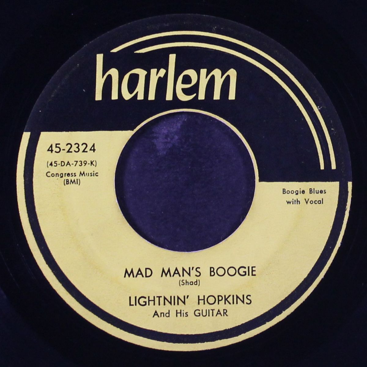 nobody cares for me / mad man's boogie by LIGHTNIN' HOPKINS