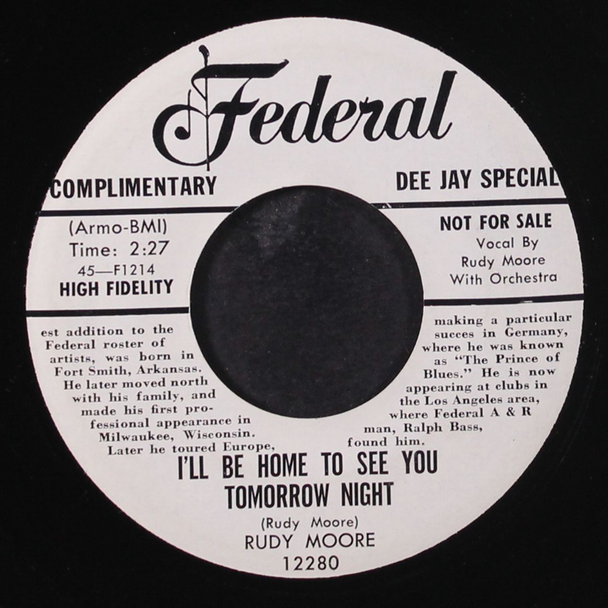 robbie dobbie / i'll be home to see you tomorrow night by RUDY RAY MOORE