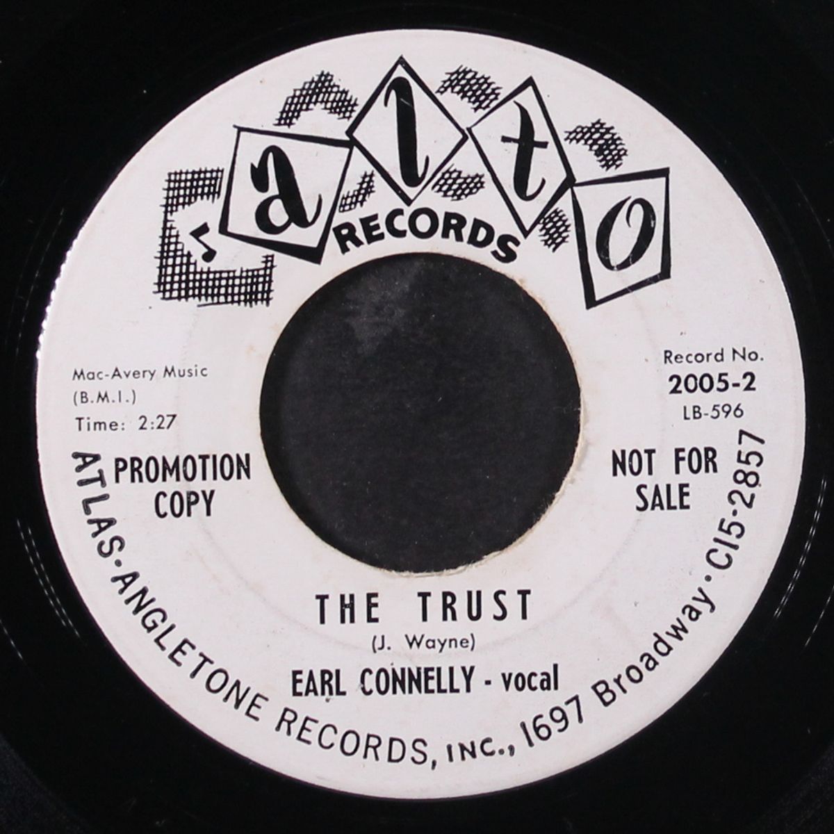 the trust / since you've been gone by EARL CONNELLY