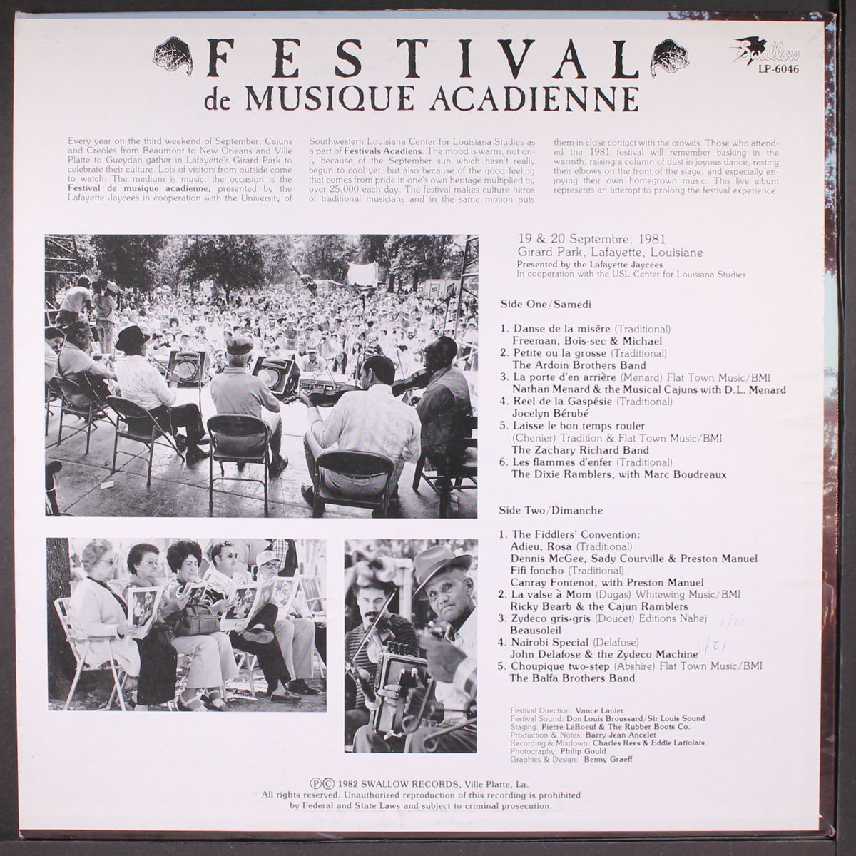 festival de musique acadienne '81 live by VARIOUS
