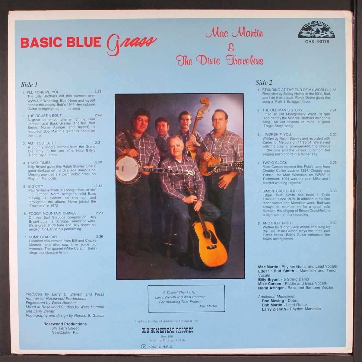 basic bluegrass by MAC MARTIN & DIXIE TRAVELERS