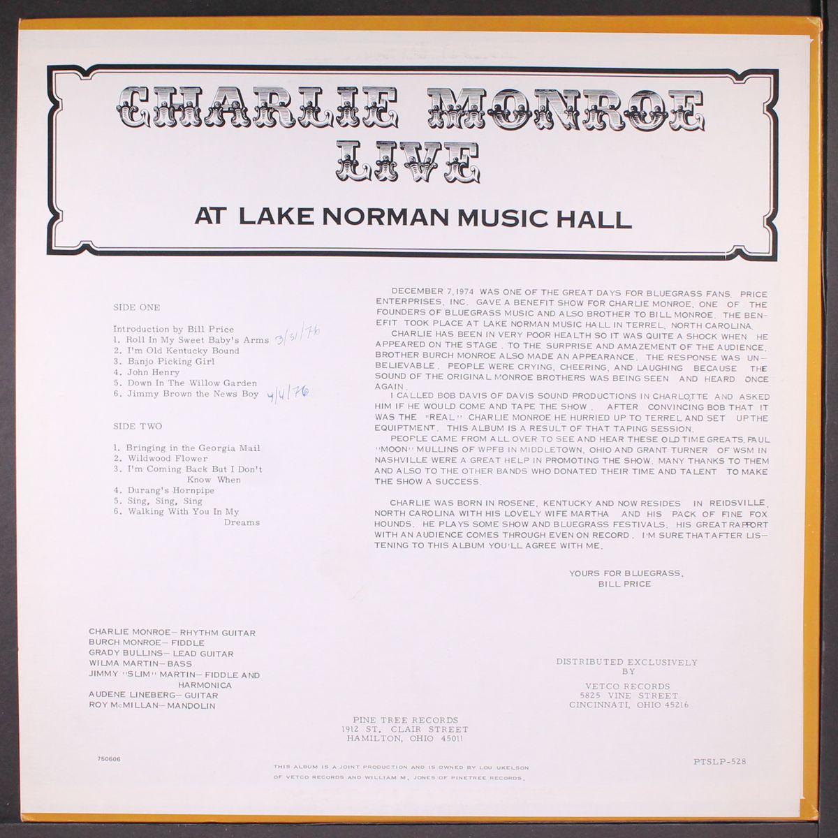 live at lake norman music hall by CHARLIE MONROE