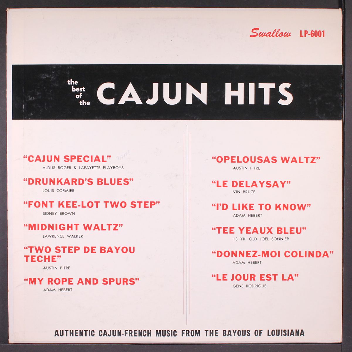 the best of the cajun hits by VARIOUS