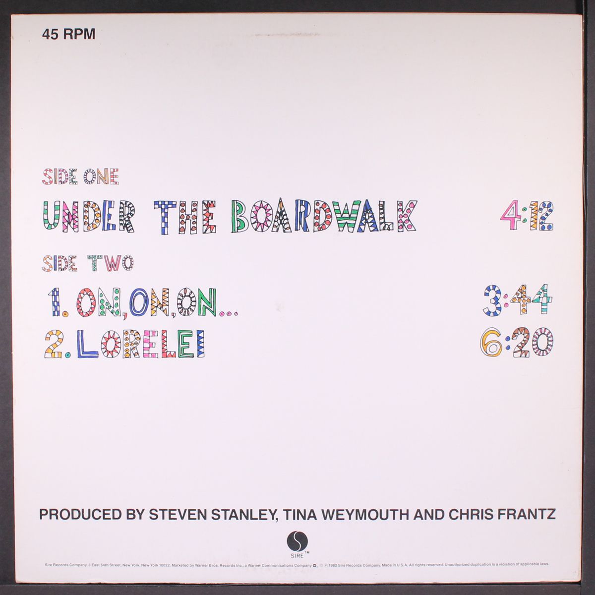 under the boardwalk by TOM TOM CLUB