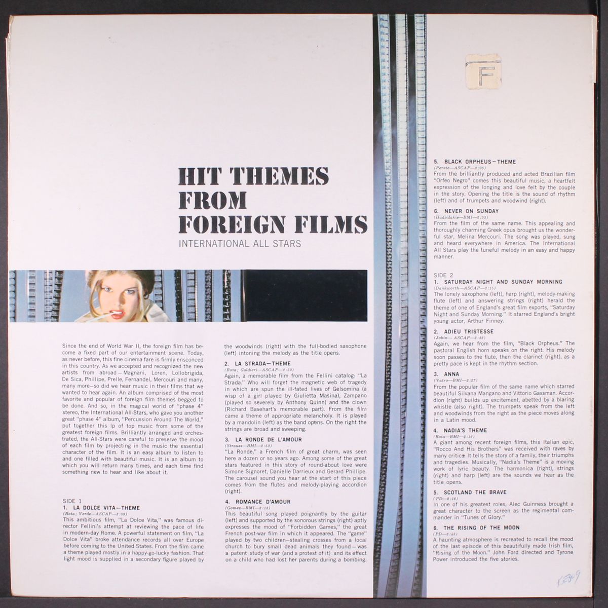 hit themes from foreign films by INTERNATIONAL ALL STARS