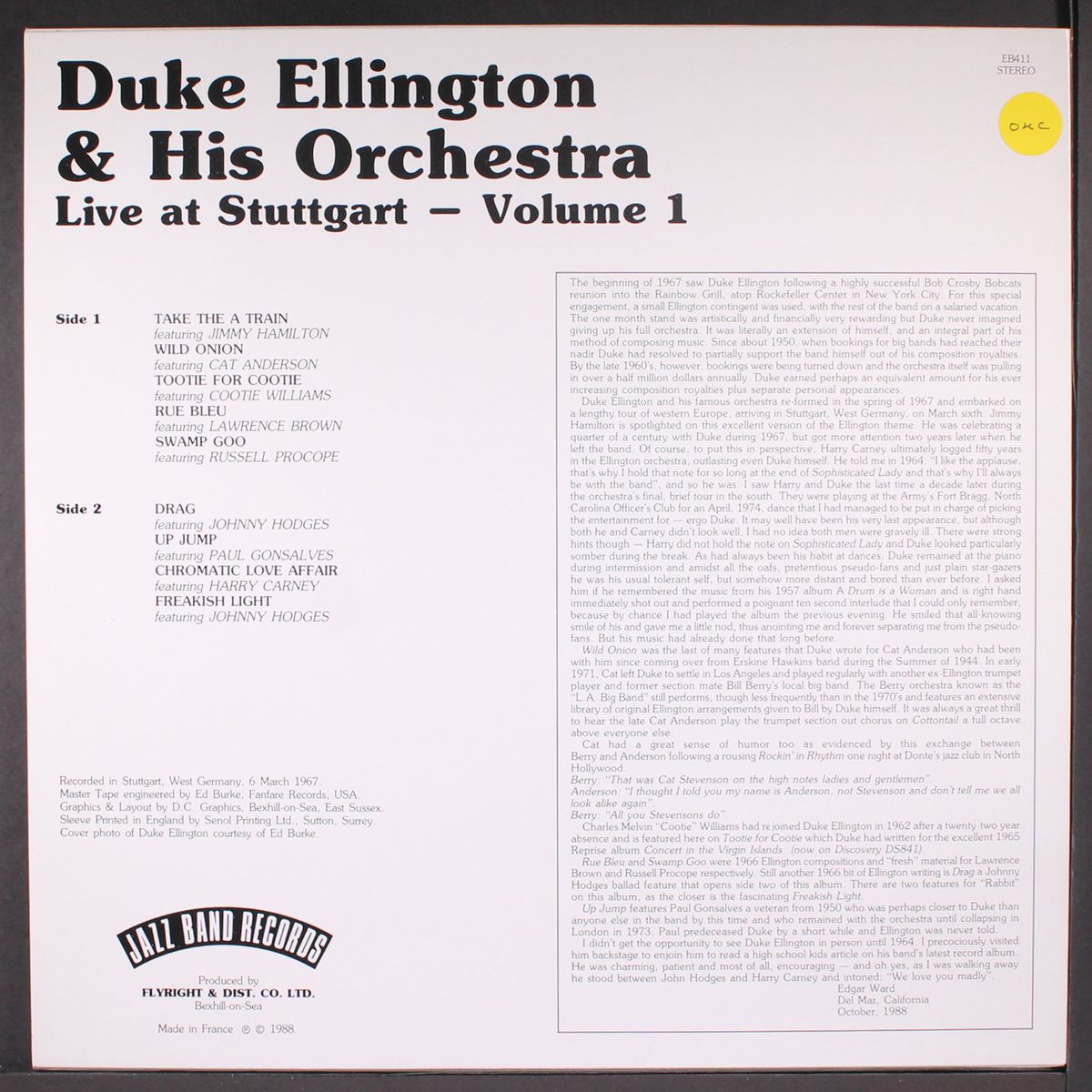 live at stuttgart vol. 1 by DUKE ELLINGTON