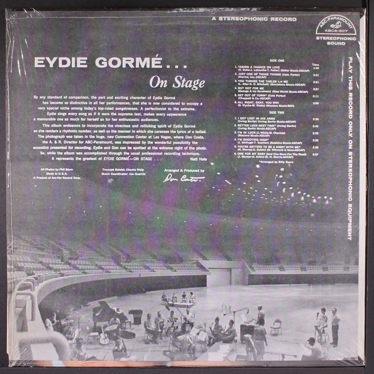 on stage by EYDIE GORME