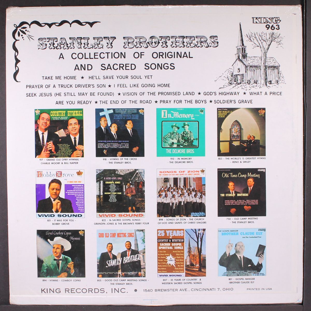 collection of original and sacred songs by STANLEY BROTHERS